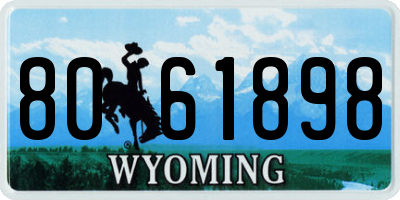 WY license plate 8061898