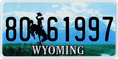 WY license plate 8061997