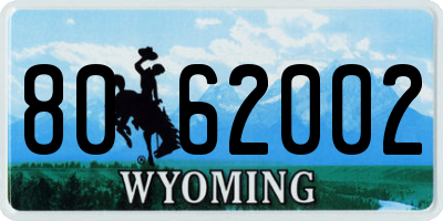 WY license plate 8062002
