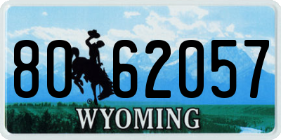 WY license plate 8062057