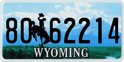 WY license plate 8062214