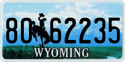 WY license plate 8062235