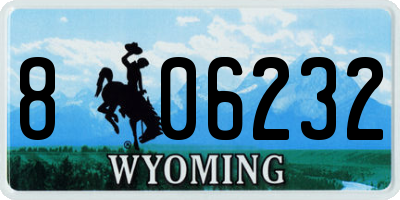 WY license plate 806232