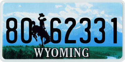 WY license plate 8062331