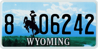 WY license plate 806242