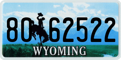 WY license plate 8062522