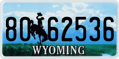 WY license plate 8062536