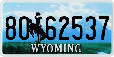 WY license plate 8062537