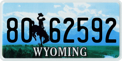 WY license plate 8062592