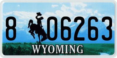 WY license plate 806263