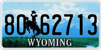 WY license plate 8062713