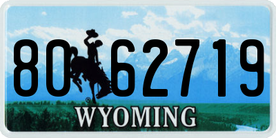 WY license plate 8062719