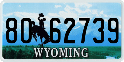 WY license plate 8062739