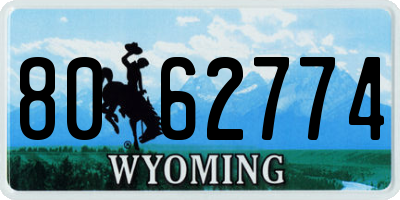 WY license plate 8062774