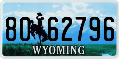 WY license plate 8062796
