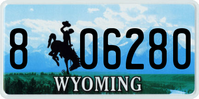 WY license plate 806280