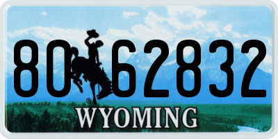 WY license plate 8062832