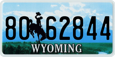WY license plate 8062844