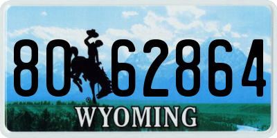 WY license plate 8062864