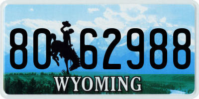 WY license plate 8062988