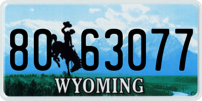 WY license plate 8063077