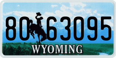 WY license plate 8063095