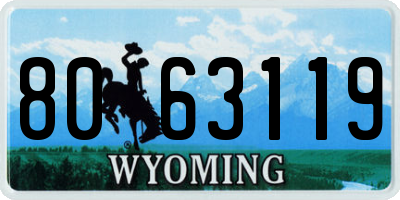 WY license plate 8063119