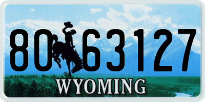WY license plate 8063127