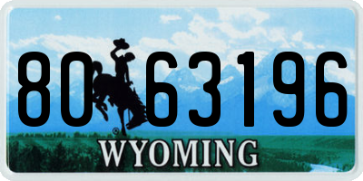WY license plate 8063196