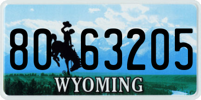 WY license plate 8063205