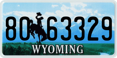 WY license plate 8063329