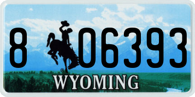 WY license plate 806393