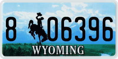 WY license plate 806396