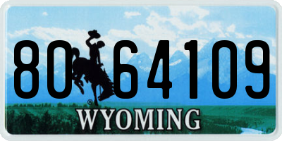 WY license plate 8064109