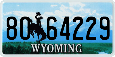 WY license plate 8064229
