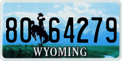 WY license plate 8064279