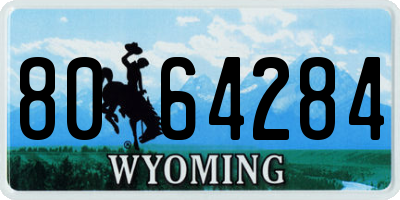 WY license plate 8064284