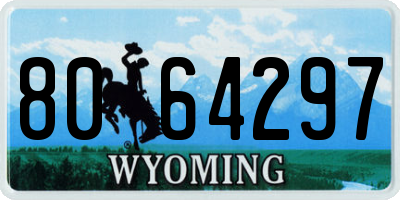 WY license plate 8064297