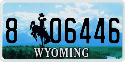 WY license plate 806446