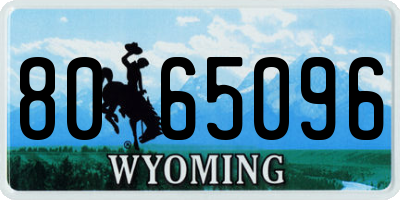 WY license plate 8065096