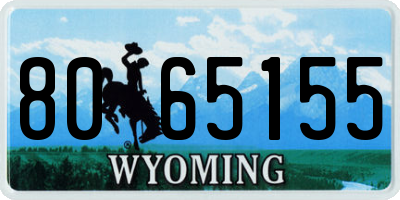 WY license plate 8065155