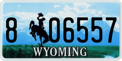 WY license plate 806557