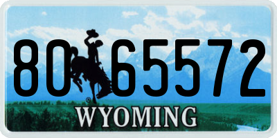 WY license plate 8065572