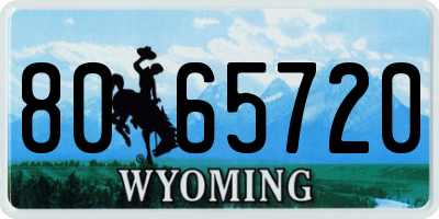 WY license plate 8065720
