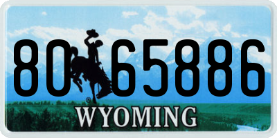 WY license plate 8065886