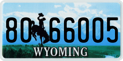 WY license plate 8066005