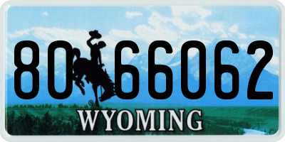 WY license plate 8066062