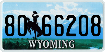 WY license plate 8066208