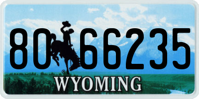 WY license plate 8066235