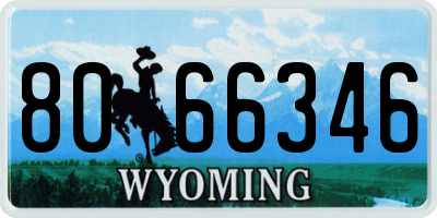 WY license plate 8066346